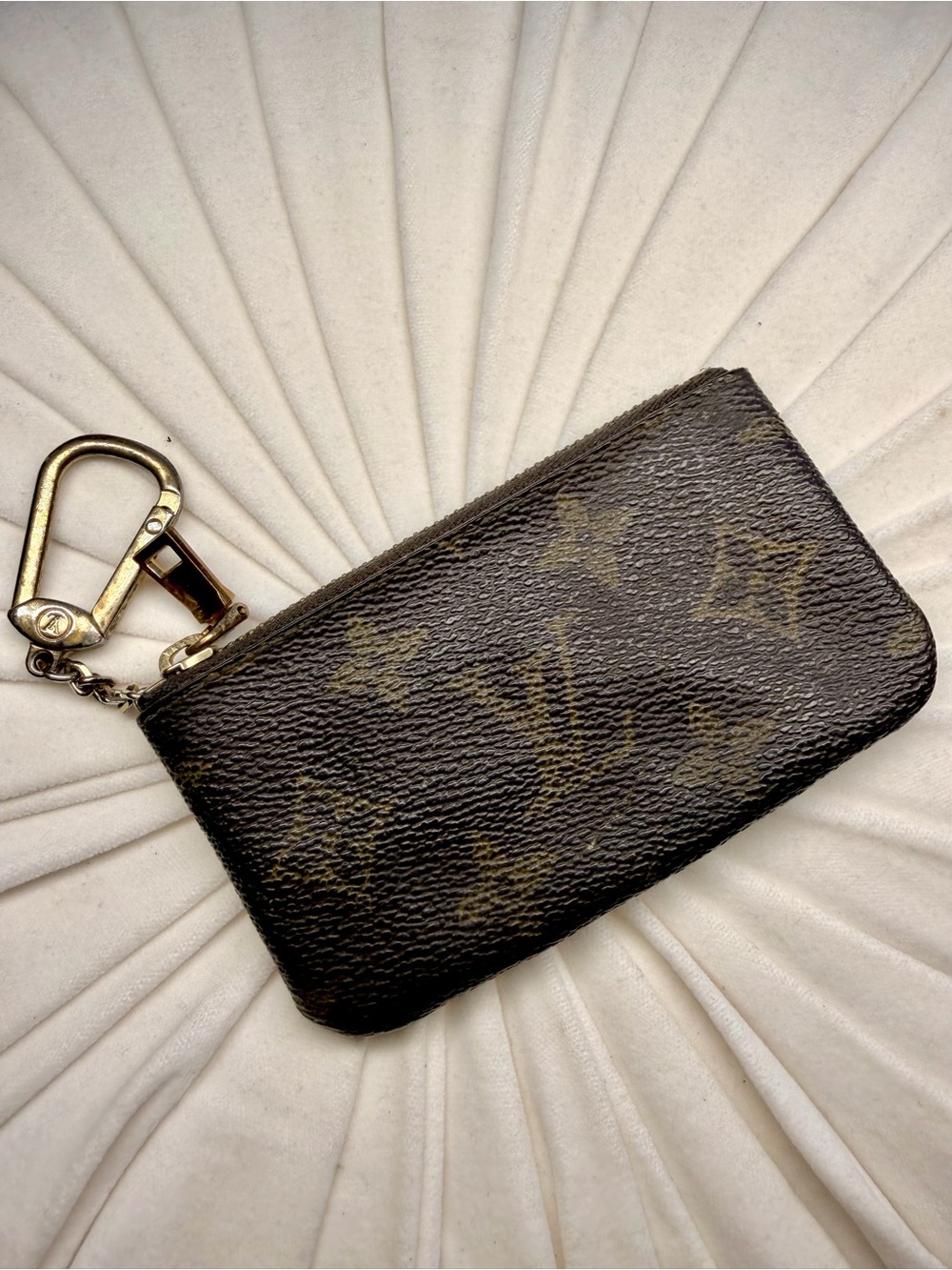 Louis Vuitton Vintage Brown Monogram Key Pouch